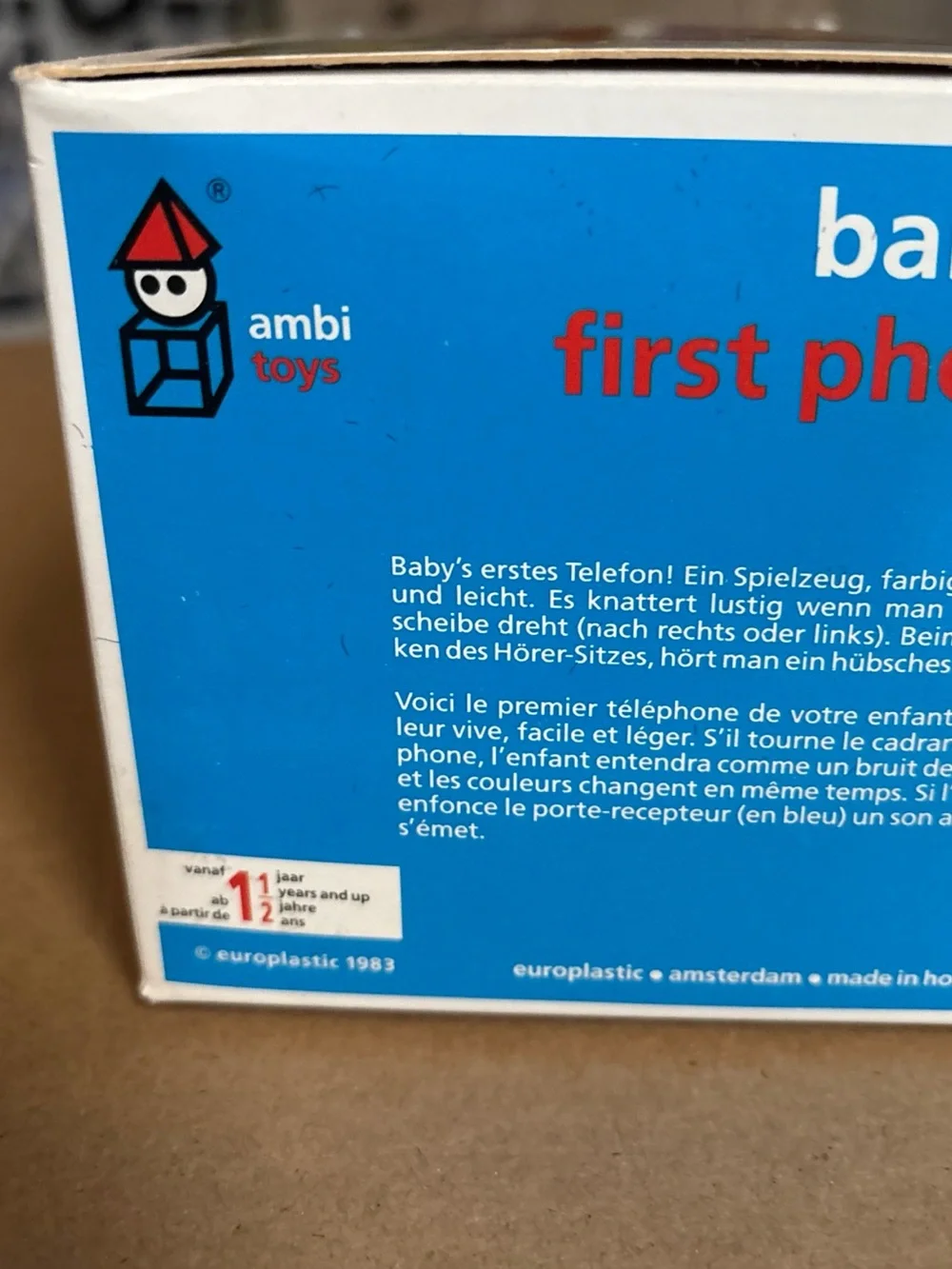 ambi toys Baby's First Phone - Red & Yellow Toy Telephone used
